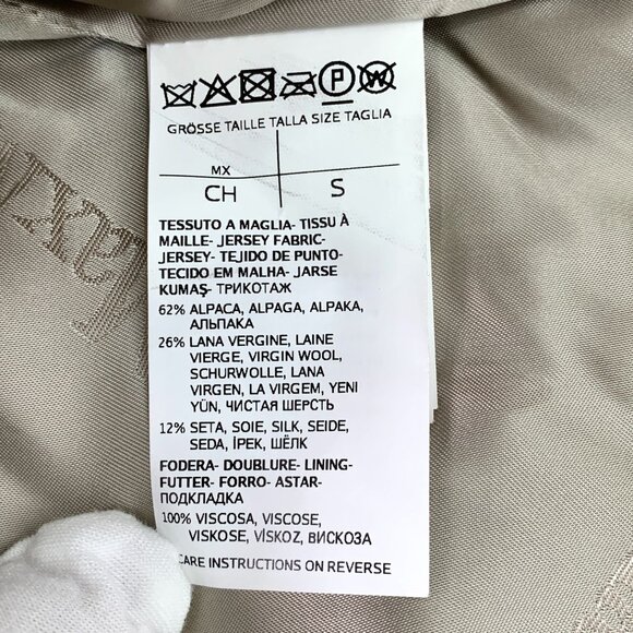 Max Mara Beige Alpaca & Wool Blend Longline Coat Womens - Picture 6 of 6